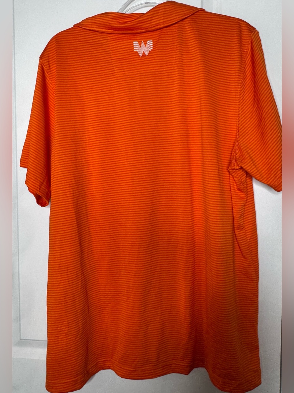 Whataburger Women's Orange Short-Sleeve Polo work Halloween Sz xl burgers - Picture 5 of 5